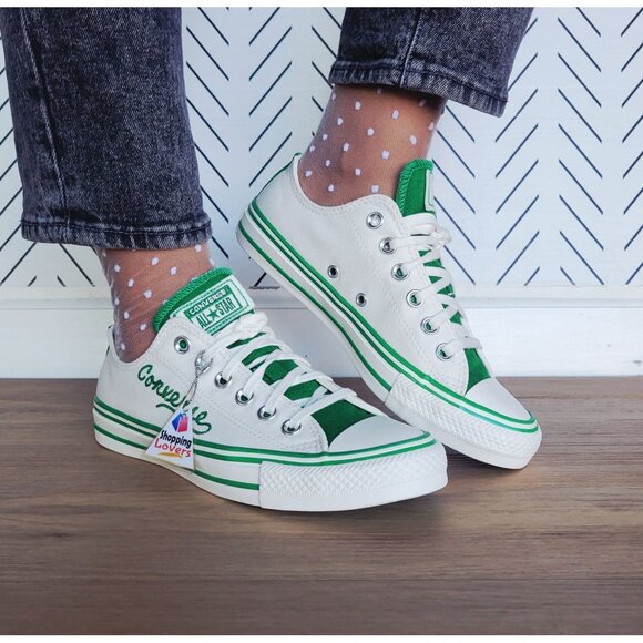 ❤️Converse Chuck Taylor All Star Retro Varsity 8 Women Shoes Green White A07142C - Picture 1 of 12